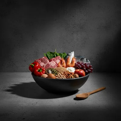 Halal eetpatroon: Halal geslacht vlees, Vis en zeevruchten, Groenten en fruit, Granen, brood, rijst en pasta, Zuivelproducten