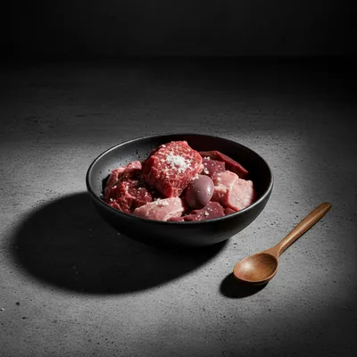 Leeuwendieet: Rundvlees, Lamsvlees, Water, Zout