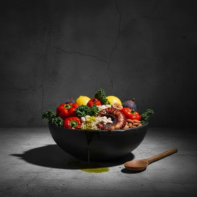 Mediterraan dieet: Olijfolie, Groenten in overvloed, Fruit, Volkoren granen, Peulvruchten