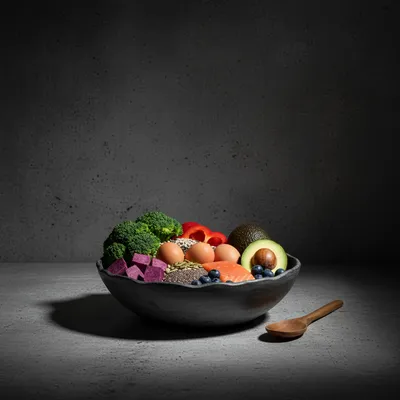 Metabolisch dieet: Voeding afgestemd op persoonlijke bloedwaarden, Eiwitten, vetten en koolhydraten in individueel bepaalde verhoudingen, Verse, onbewerkte voedingsmiddelen, Groenten en fruit, Volwaardige eiwitbronnen