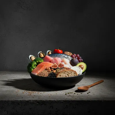 Pescotarisch dieet: Vis, Schaal- en schelpdieren, Groenten en fruit, Granen en brood, Peulvruchten