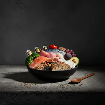 Pescotarisch dieet: Vis, Schaal- en schelpdieren, Groenten en fruit, Granen en brood, Peulvruchten