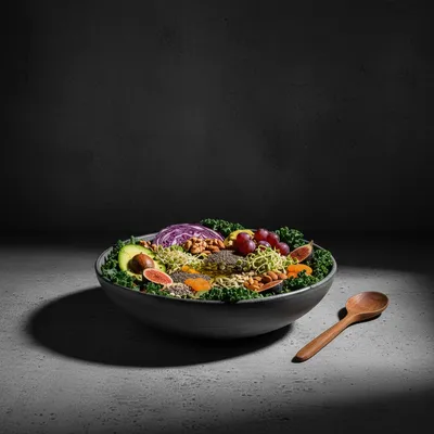 Rauw-veganistisch dieet: Rauwe groenten en salades, Vers fruit, Noten en zaden, Kiemgroenten en microgreens, Gekiemde granen en peulvruchten
