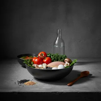 Volumetrics-dieet: Voedsel met lage energiedichtheid: groenten, fruit, soep, salades, Volkoren granen en peulvruchten, Mager eiwit, Water- en vezelrijk voedsel, Vetarme zuivel