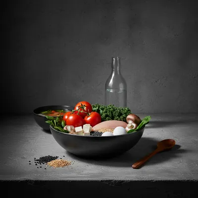 Volumetrics-dieet: Voedsel met lage energiedichtheid: groenten, fruit, soep, salades, Volkoren granen en peulvruchten, Mager eiwit, Water- en vezelrijk voedsel, Vetarme zuivel