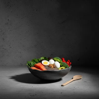 Zone-dieet: Mager eiwit, Koolhydraten met een lage glycemische index, Gezonde vetten, Elke maaltijd in de verhouding 40% koolhydraten, 30% eiwit, 30% vet, Omega-3 vetzuren